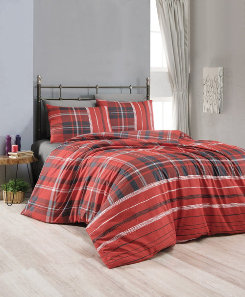 Lenjerie de pat din bumbac, Plaid Multicolor, 160 x 220 cm