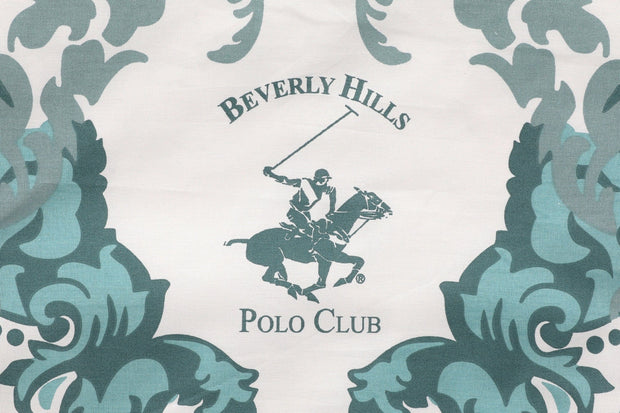 Lenjerie de pat din bumbac Ranforce, Beverly Hills Polo Club BHPC 024 Verde / Alb, 200 x 220 cm (3)