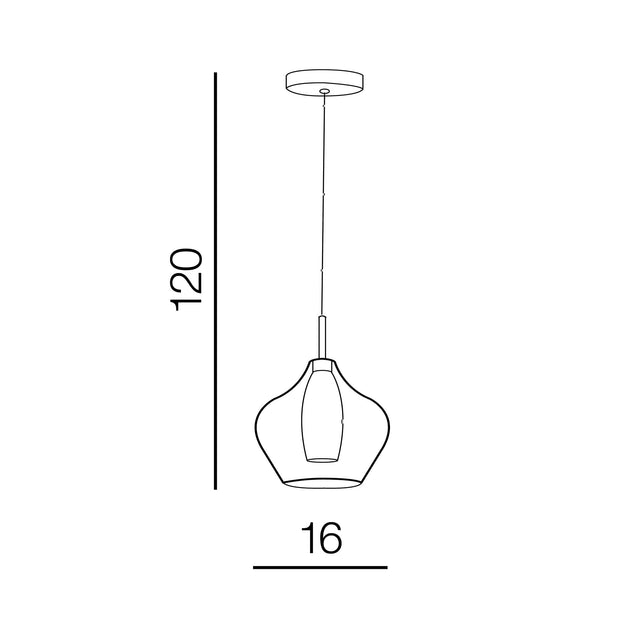 Lustra Amber Milano 1 Cupru, AZ3077 (1)