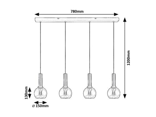 Lustra Centio 72174 Negru / Fumuriu (4)