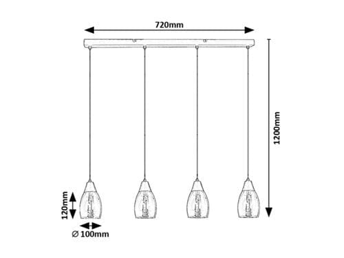 Lustra Ilmari 72184 Negru / Fumuriu (3)