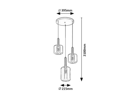 Lustra Lissandra 72103 Negru Mat / Fumuriu (4)