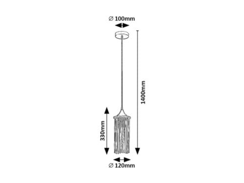 Lustra Roxas 72151 Negru Mat / Cupru (6)