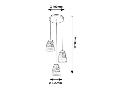 Lustra Zenaida 3545 Negru Mat / Transparent (2)