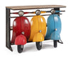 Masa de bar din lemn de mango si metal, Tris Vespa Multicolor, L143,5xl75xH100,3 cm