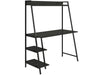 Dorel Home Masa de birou cu etajera, din MDF si metal, Bushwick Negru, L111xl51xH137 cm