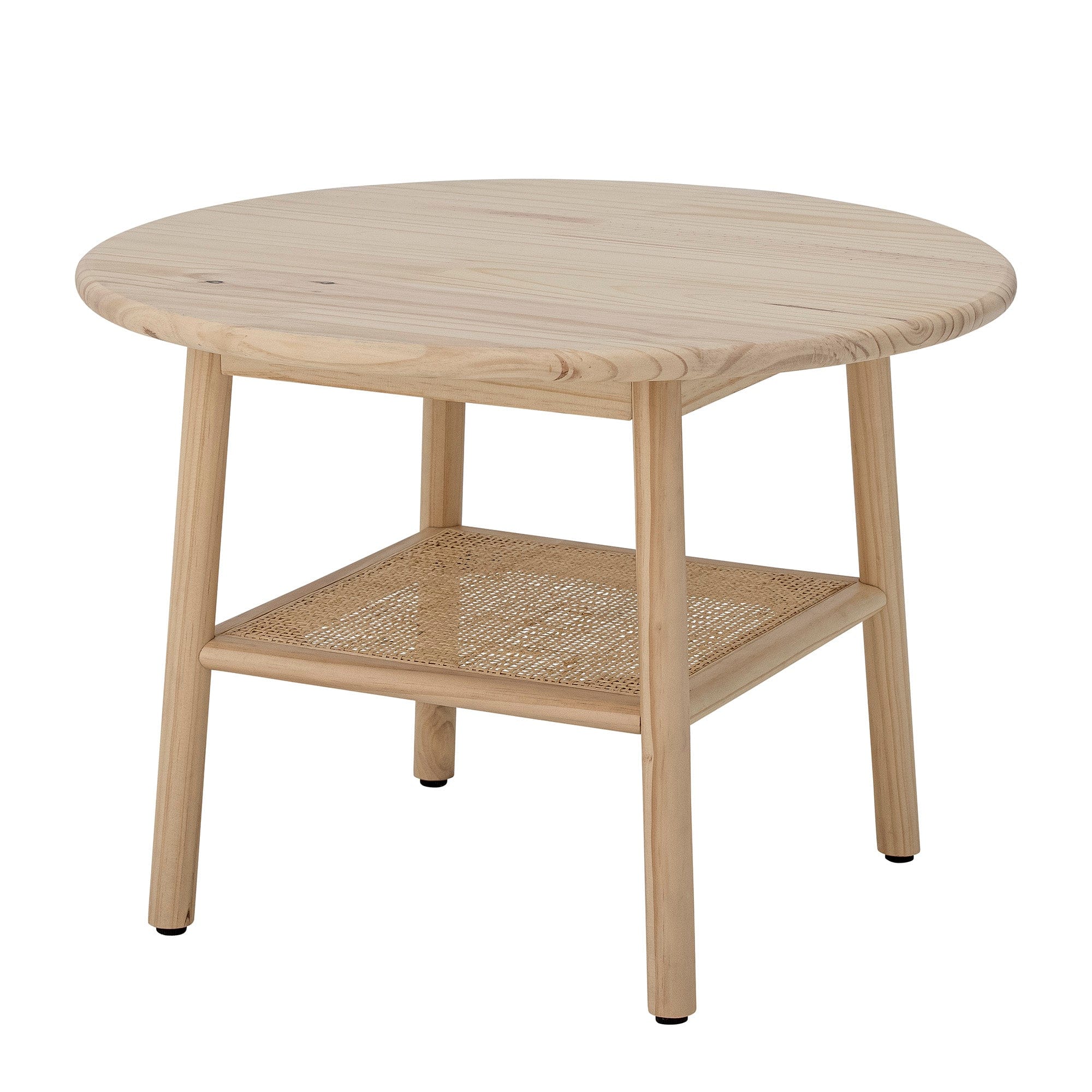 Bloomingville Masa de cafea din lemn, MDF si ratan, Camma Natural, Ø60xH42 cm