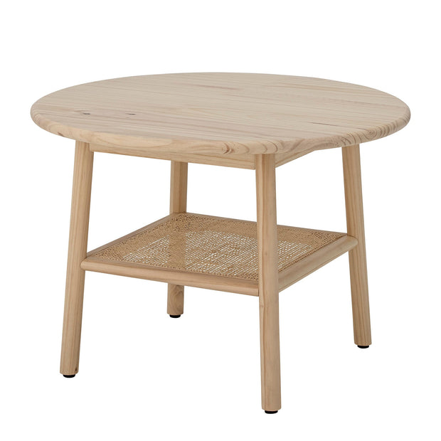 Bloomingville Masa de cafea din lemn, MDF si ratan, Camma Natural, Ø60xH42 cm