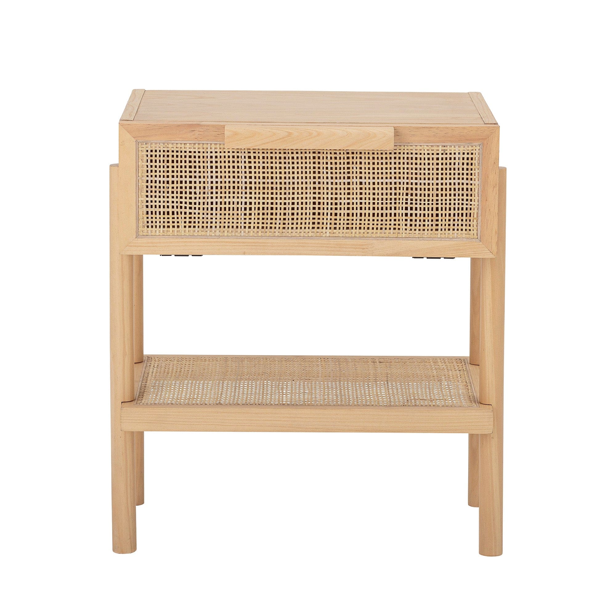 Bloomingville Masa de cafea din lemn, MDF si ratan, Manon Natural, L49xl35,66xH54 cm