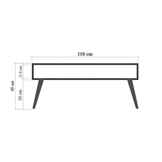 Masa de cafea din lemn, Viva 2-727 Pin Atlantic / Verde, L110xl60xH45 cm (3)