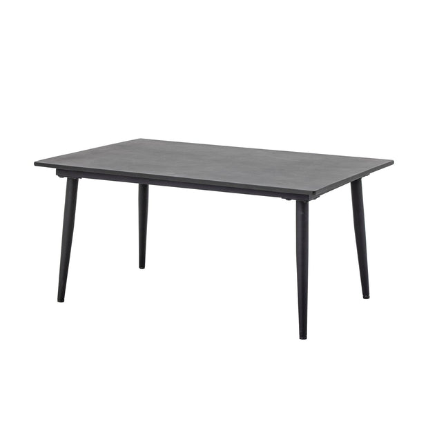 Masa de cafea pentru gradina / terasa din compozit si metal, Pavone Negru, L90xl60xH44 cm (2)