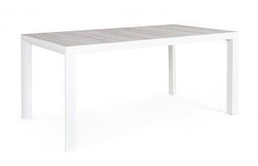 Masa de gradina / terasa din aluminiu si ceramica, Mason Alb, L160xl90xH74 cm (7)