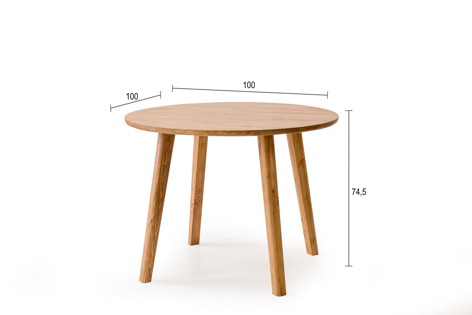 Masa din lemn, Bn 1 Nuc, Ø100xH74,5 cm (9)