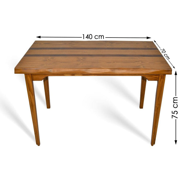 Asir Masa din lemn, Kuoksu Medium Nuc, L140xl70xH75 cm