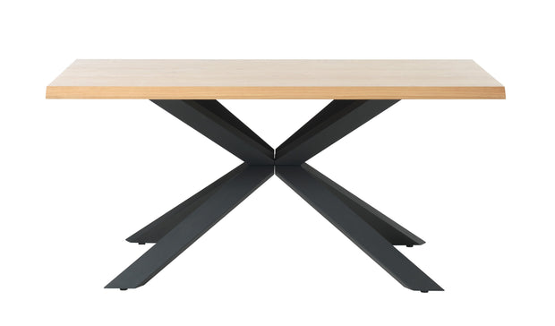 Unique Furniture A/S Masa din MDF, furnir si metal, Arno Stejar / Negru, L160xl90xH75 cm