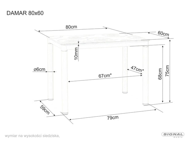 Masa din MDF, furnir si metal, Damar Nuc / Negru, L80xl60xH75 cm (2)