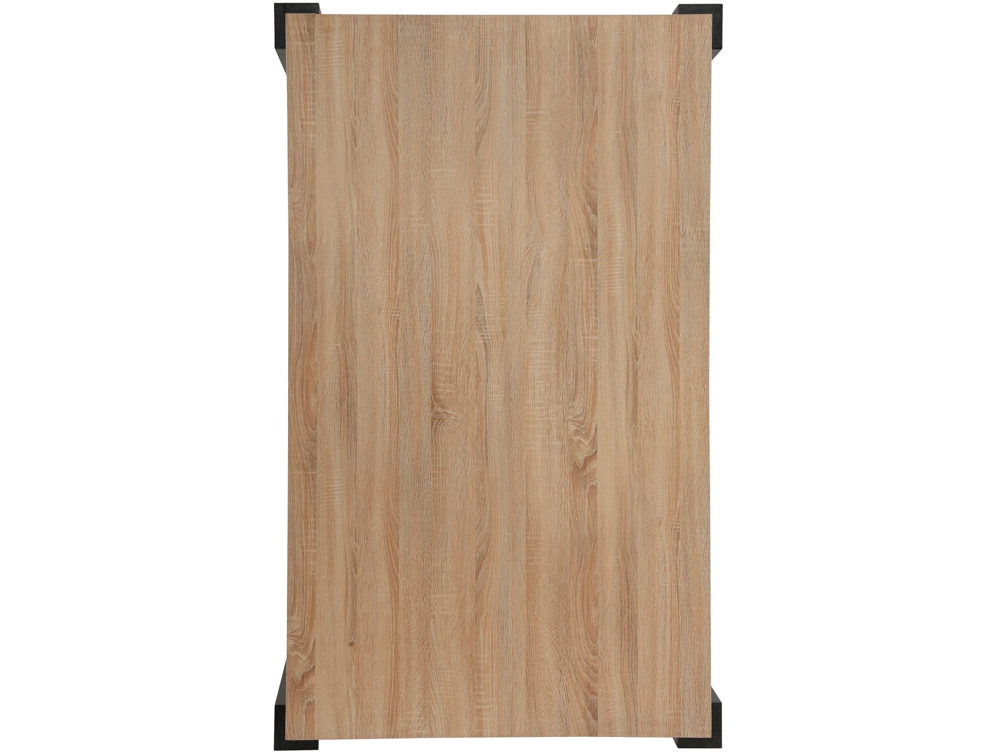 Dorel Home Masa din MDF si pal, Otago Natural / Negru, L160xl90xH76 cm