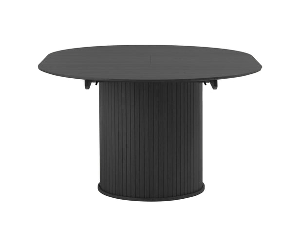 Unique Furniture A/S Masa extensibila din lemn, Nola Negru, Ø120-167xH75 cm