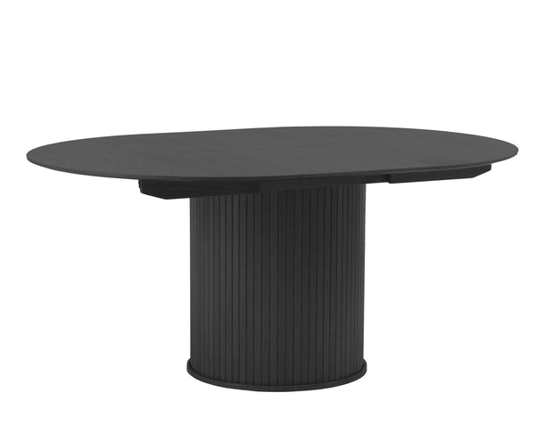 Unique Furniture A/S Masa extensibila din lemn, Nola Negru, Ø120-167xH75 cm