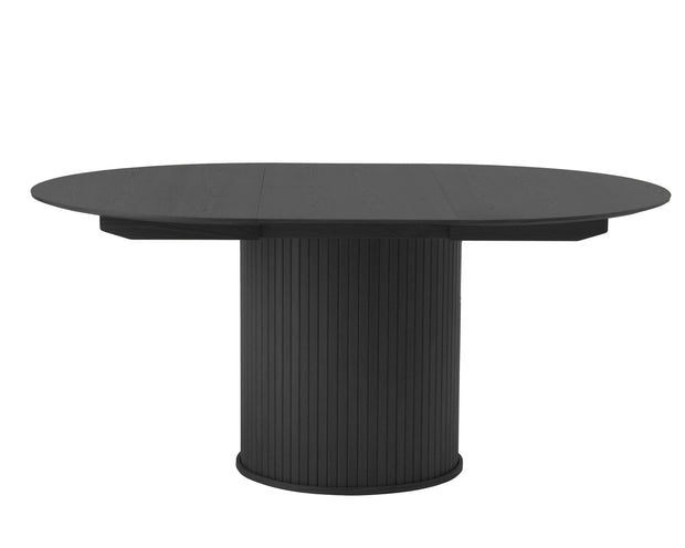 Unique Furniture A/S Masa extensibila din lemn, Nola Negru, Ø120-167xH75 cm