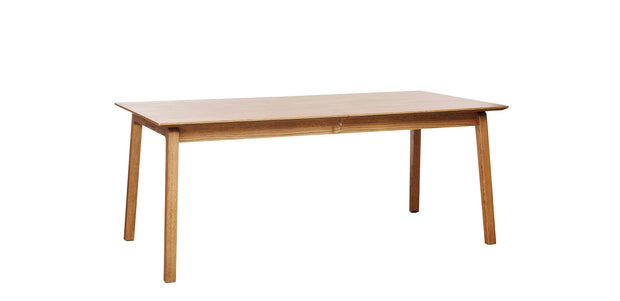 Unique Furniture A/S Masa extensibila din MDF, furnir si lemn, Bari Stejar / Natural, L190-290xl95xH75 cm