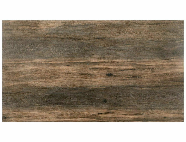 Masa extensibila din sticla, ceramica si metal, Salvadore Legno Maro / Negru, L160-240xl90xH77 cm (1)