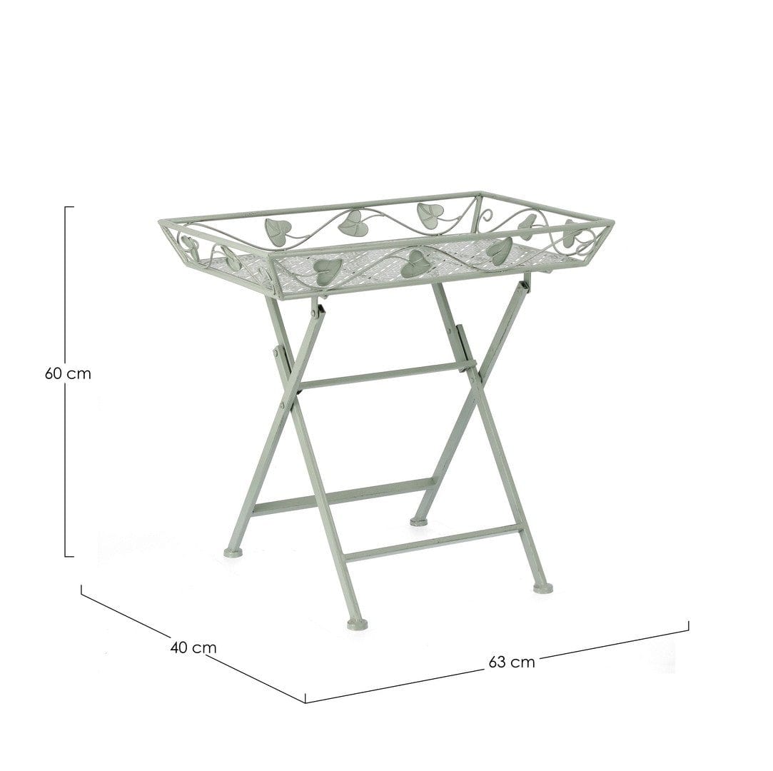 Masa pliabila de gradina / terasa, din metal, Harriet Verde, L63xl40xH60 cm (1)