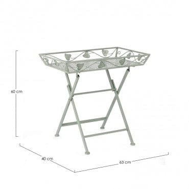 Masa pliabila de gradina / terasa, din metal, Harriet Verde, L63xl40xH60 cm (6)