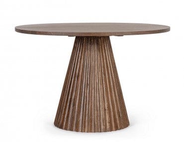 Masa rotunda din lemn de mango si metal, Orissa Natural, Ø120xH76 cm (9)