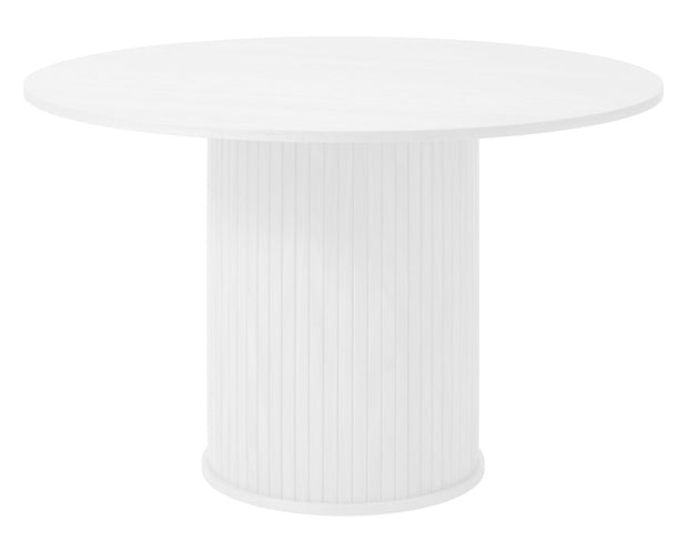 Unique Furniture A/S Masa rotunda din lemn, Nola Alb, Ø120xH75 cm