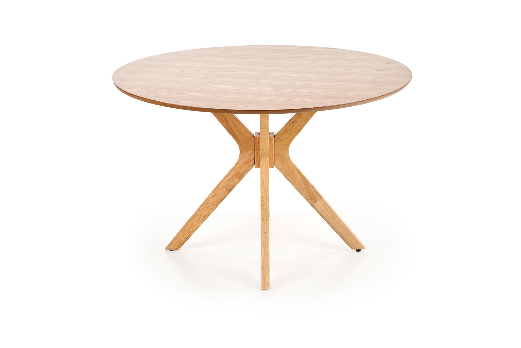 Halmar Masa rotunda din MDF, furnir si lemn, Nicorei Stejar, Ø120xH77 cm