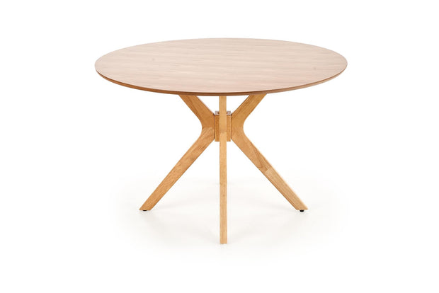 Halmar Masa rotunda din MDF, furnir si lemn, Nicorei Stejar, Ø120xH77 cm