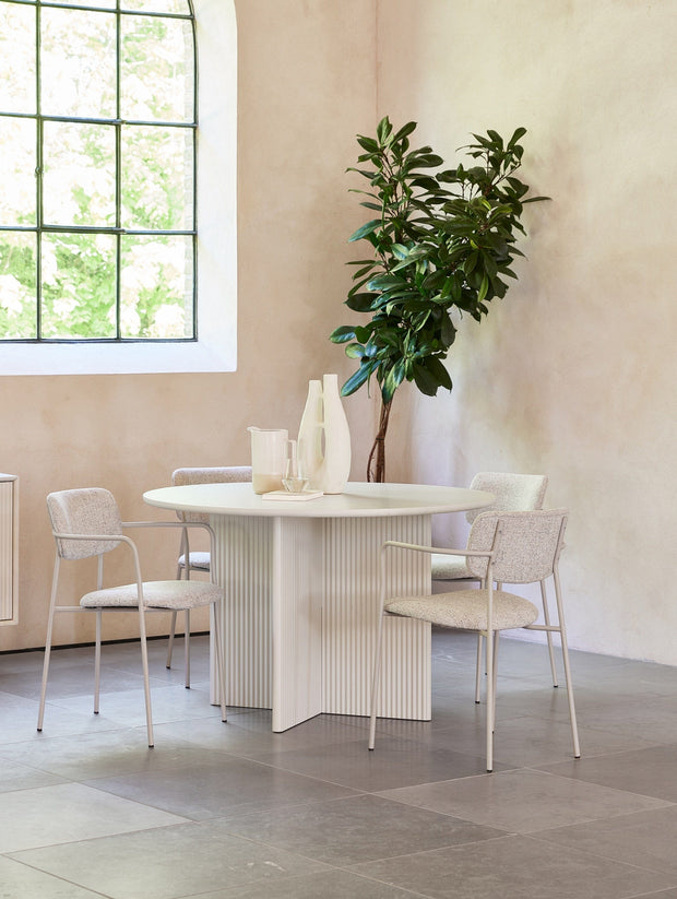 Unique Furniture A/S Masa rotunda din MDF, Palma Grej, Ø110xH75 cm