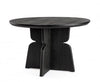 Masa rotunda din MDF si furnir, Empire Negru, Ø120xH77 cm (3)