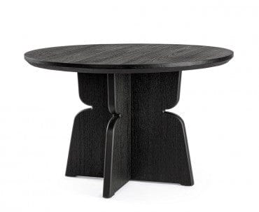 Masa rotunda din MDF si furnir, Empire Negru, Ø120xH77 cm (3)