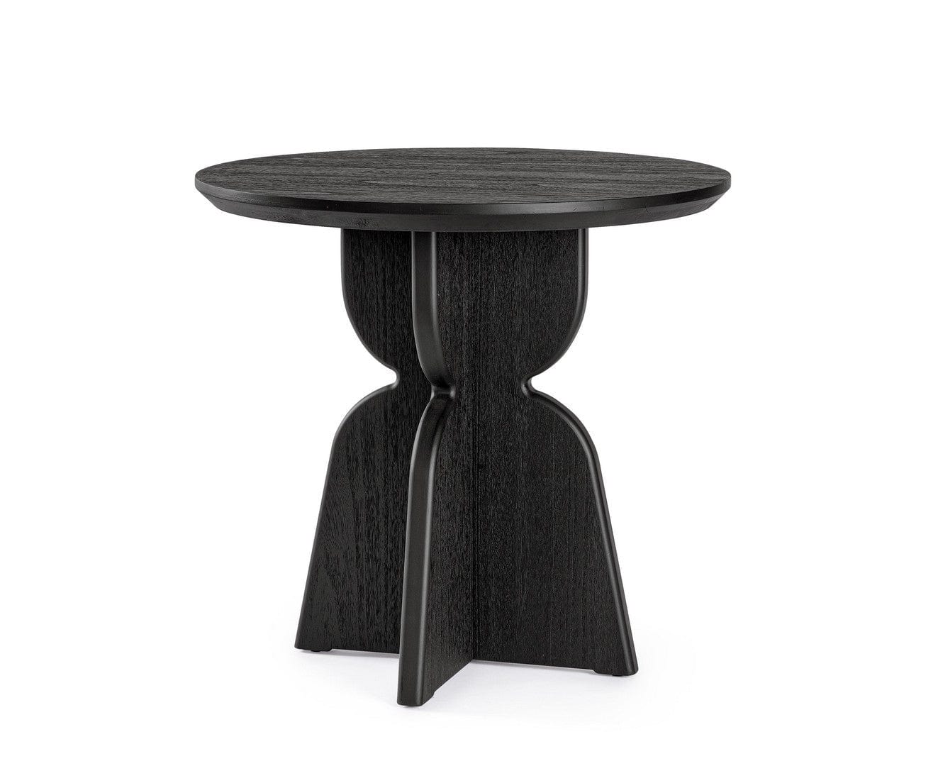 Masa rotunda din MDF si furnir, Empire Negru, Ø80xH76 cm