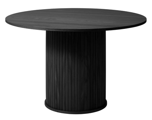 Unique Furniture A/S Masa rotunda din MDF si furnir, Nola Negru, Ø120xH75 cm