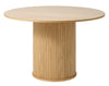 Unique Furniture A/S Masa rotunda din MDF si furnir, Nola Stejar / Natural, Ø120xH75 cm