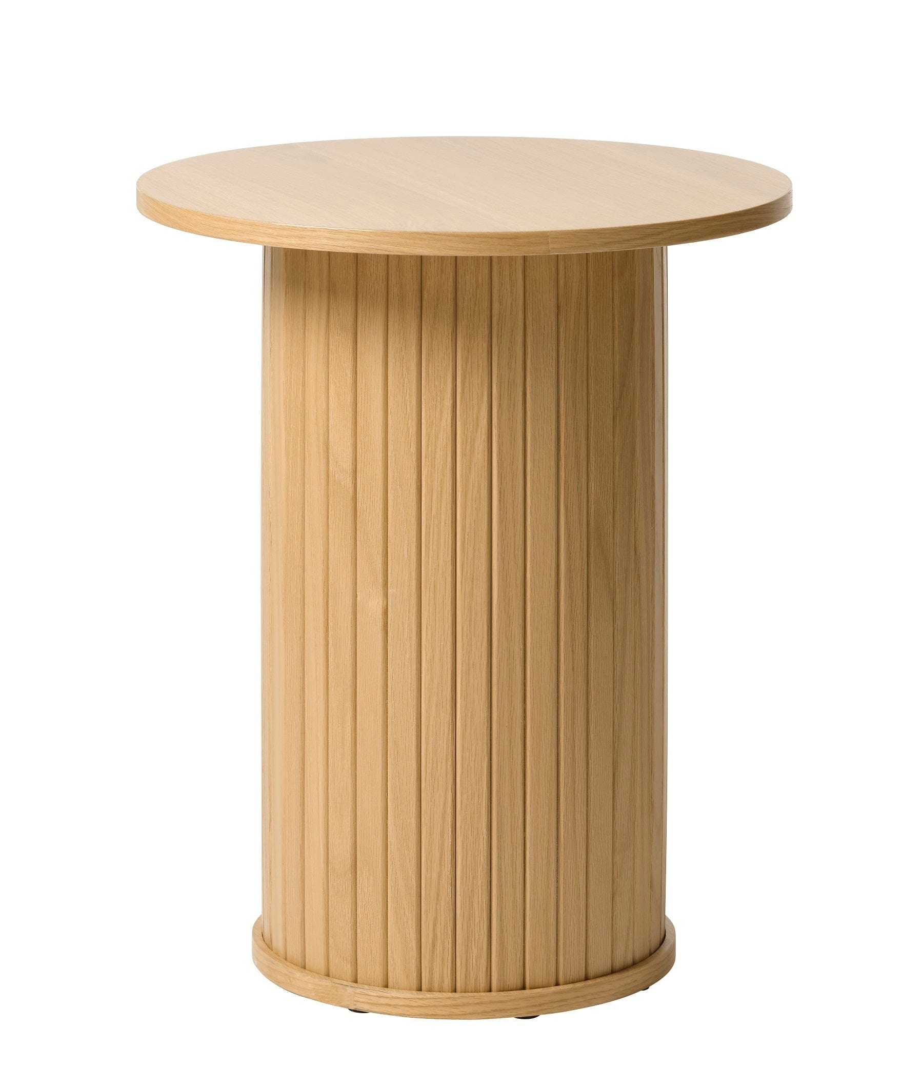 Unique Furniture A/S Masa rotunda din MDF si furnir, Nola Stejar / Natural, Ø50xH55 cm