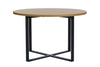 Unique Furniture A/S Masa rotunda din pal si metal, Lugo Stejar / Negru, Ø120xH75 cm