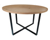 Unique Furniture A/S Masa rotunda din pal si metal, Lugo Stejar / Negru, Ø120xH75 cm