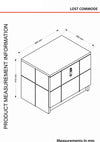 Noptiera din pal, cu 1 usa, Lost Nuc, l49xA35xH41 cm (7)