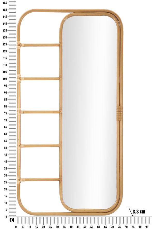 Oglinda decorativa de podea din metal, Panama Maro, l77,5xH151 cm (6)