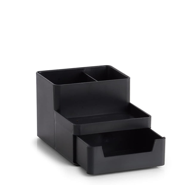 Organizator pentru birou, din plastic, Free Negru, l15,5xA11,2xH9,5 cm