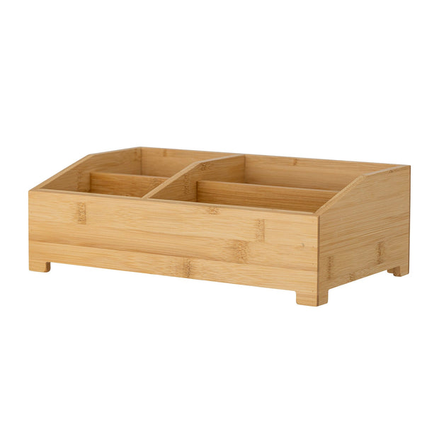 Bloomingville Organizator pentru cosmetice din bambus, Aden Natural, l30,5xA18xH10 cm