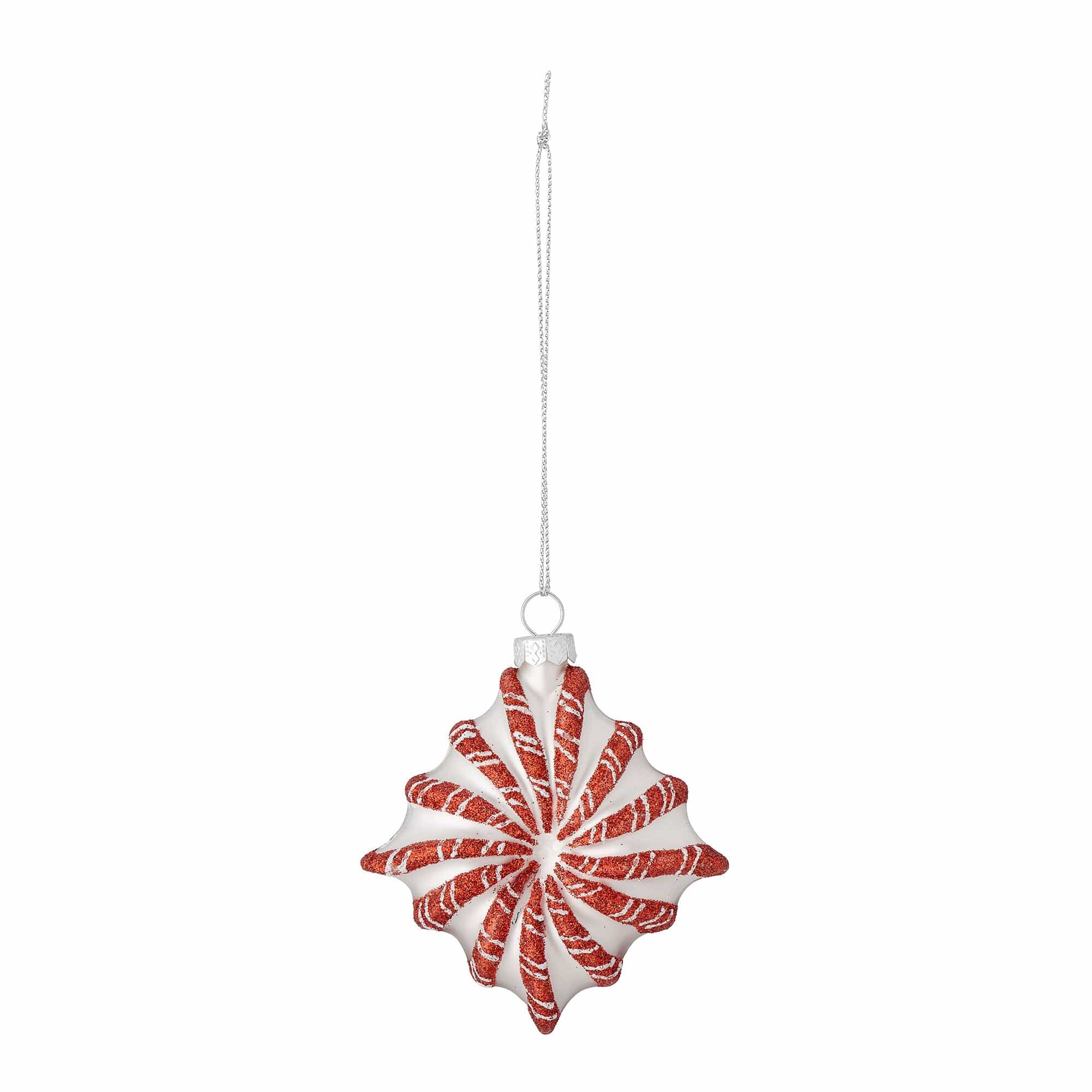 Bloomingville Ornament pentru brad, Candy II Rosu, L7,5xH9 cm