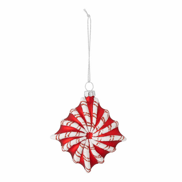 Bloomingville Ornament pentru brad, Candy Rosu, L7,5xH9 cm