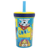 Pahar anti-rasturnare pentru bebe, din plastic, cu pai, Paw Patrol Multicolor, 370 ml (1)