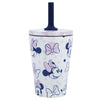 Pahar pentru copii, din otel, cu pai, Minnie Mouse Multicolor, 360 ml (1)