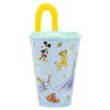 Pahar pentru copii, din plastic, cu pai, Classic Disney Multicolor, 430 ml (1)